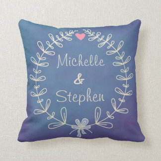 Coussin Cadeau de mariage d'anniversaire personnalisé tiré