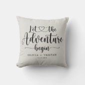 Coussin Cadeau de mariage de jeunes mariés (Recto)