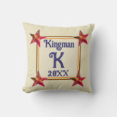 Coussin Cadeau de mariage de nouvelle maison avec initiale (Recto)