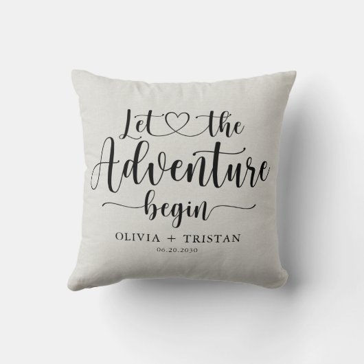 Coussin Cadeau de mariage des jeunes mariés (Verso)