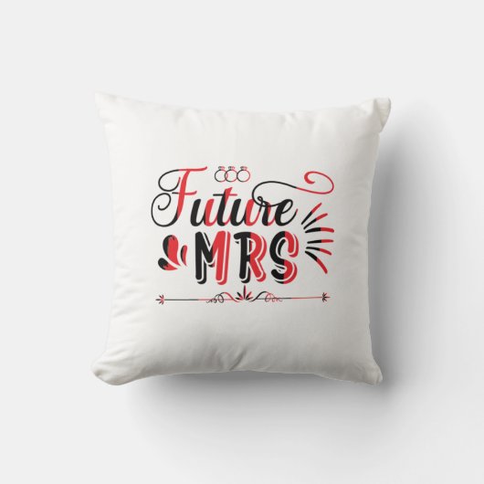 Coussin Cadeau de Mariage Future Mme (Recto)
