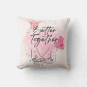Coussin Cadeau de mariage "Meilleurs ensemble" (Recto)