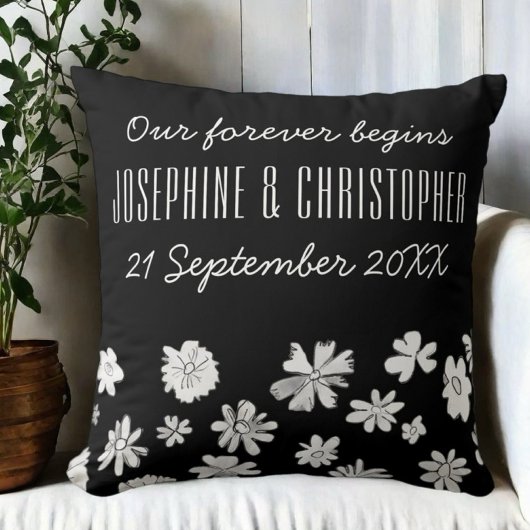 Coussin Cadeau de mariage personnalisable en souvenir de l