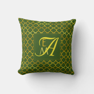 Coussin Cadeau de mariage pour jeunes mariés Monogramme Qu
