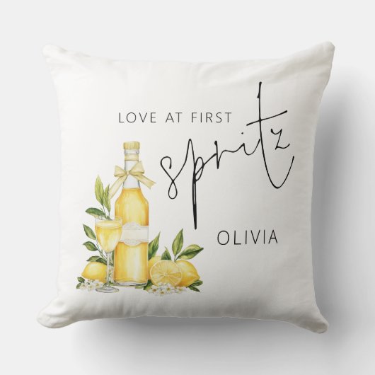 Coussin Cadeau de mariée à être Amour au premier Spritz (Recto)
