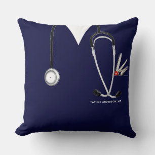 Coussin cadeau de médecin personnalisé