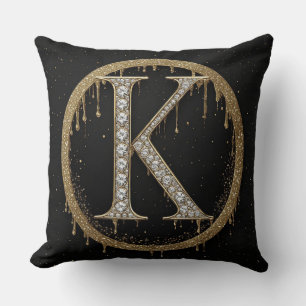 Coussin Cadeau de monogramme de lettre initiale personnell