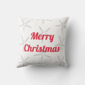 Coussin Cadeau de motifs d'étoile de mer blanche Noël roug (Verso)