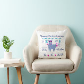 Coussin Cadeau de naissance Llama Bébé Garçon Nouveau-né (Chaise)