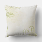 Coussin Cadeau de naissance personnalisé avec aquarelle po (Verso)