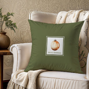 Coussin Cadeau de Noël minimaliste aux tons neutres pour l