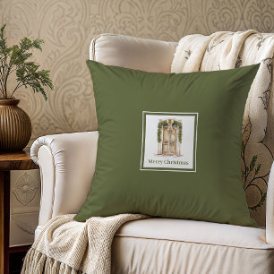 Coussin Cadeau de Noël minimaliste nordique neutre nom de
