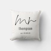 Coussin Cadeau de nom du futur mari M. Script (Recto)