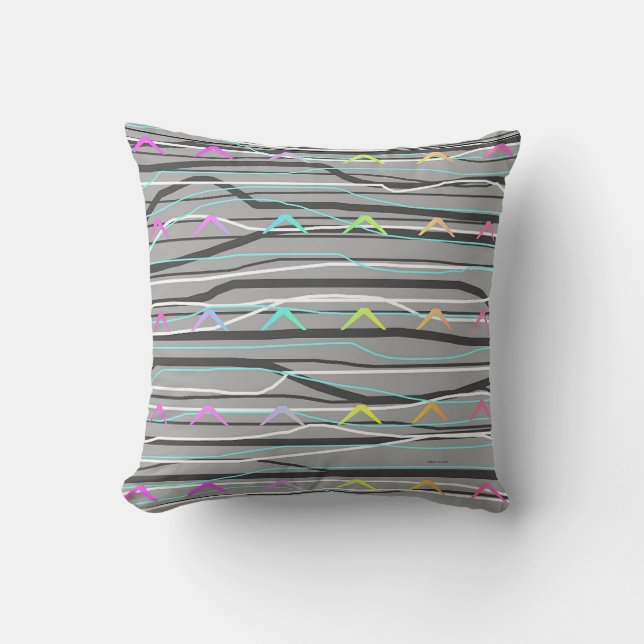 COUSSIN CADEAU DE RÉCHAUFFEMENT ABSTRAIT GRIS (Recto)