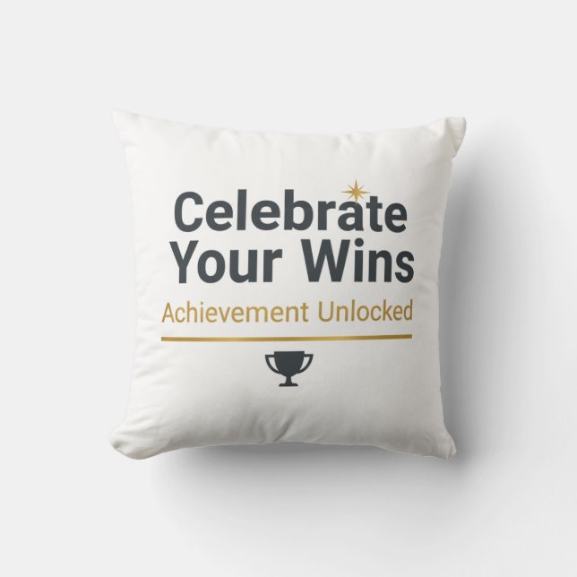 Coussin Cadeau de réussite motivant  (Recto)