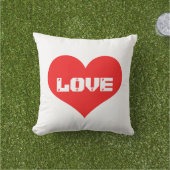 Coussin Cadeau de Saint-Valentin amour cœur mignon rouge b (Herbe)
