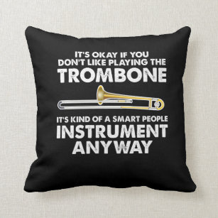 Coussin Cadeau de trombone - orchestre futé d'instrument
