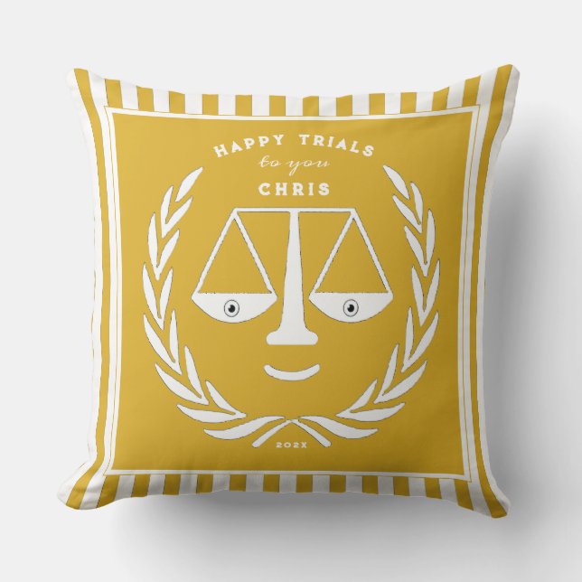 Coussin Cadeau d'études de droit (Recto)