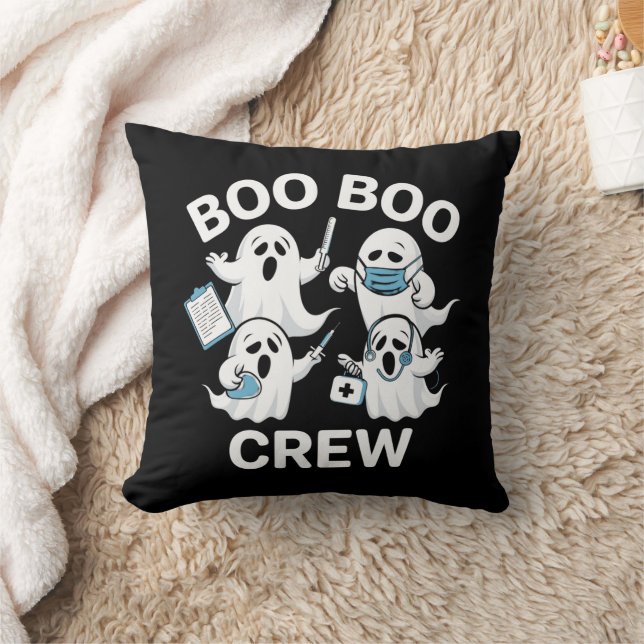 Coussin Cadeau d'infirmière Halloween Équipe de bobos infi (Couverture)