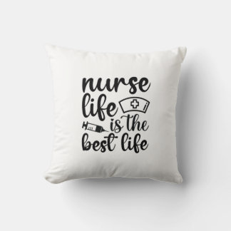 Coussin Cadeau d'infirmière La vie d'infirmière est la mei
