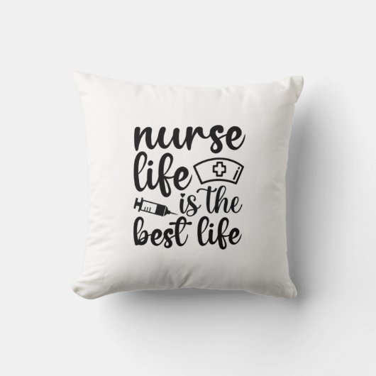 Coussin Cadeau D'infirmière La Vie D'infirmière Est La Mei (Recto)
