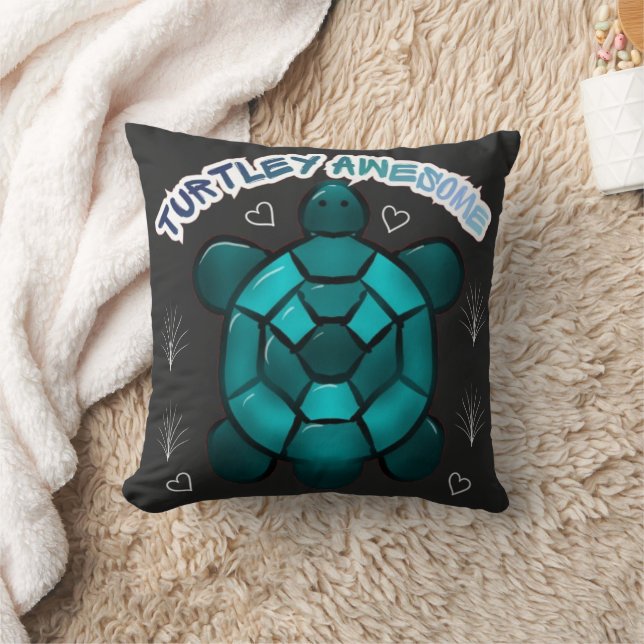 Coussin Cadeau drôle d'animal mignon de tortue (Couverture)