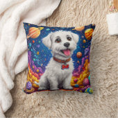 Coussin Cadeau drôle de chiot astronaute pour les amoureux (Couverture)