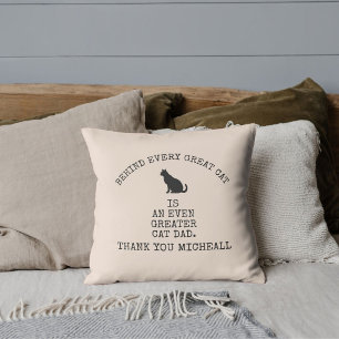 Coussin Cadeau drôle personnalisé pour papa avec citation
