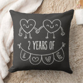Coussin Cadeau Du 2E Anniversaire Pour Son Coeur De Balle  (Couverture)