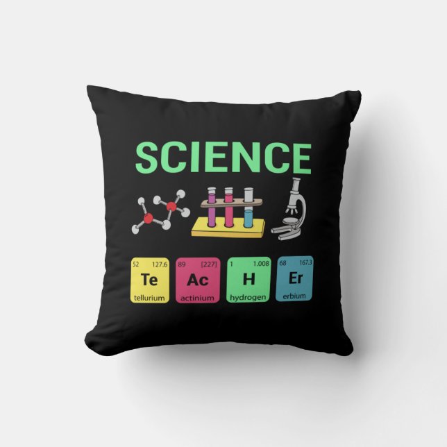 Coussin Cadeau Enseignant Définition Enseignant de Science (Recto)