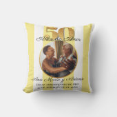 Coussin Cadeau espagnol 50e anniversaire Mariage Couples (Recto)