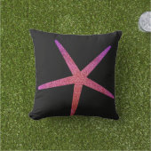 Coussin Cadeau étoile de mer pailleté rose violet pour la  (Herbe)