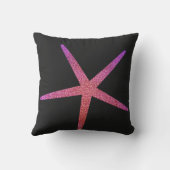 Coussin Cadeau étoile de mer scintillant rose violet pour (Verso)
