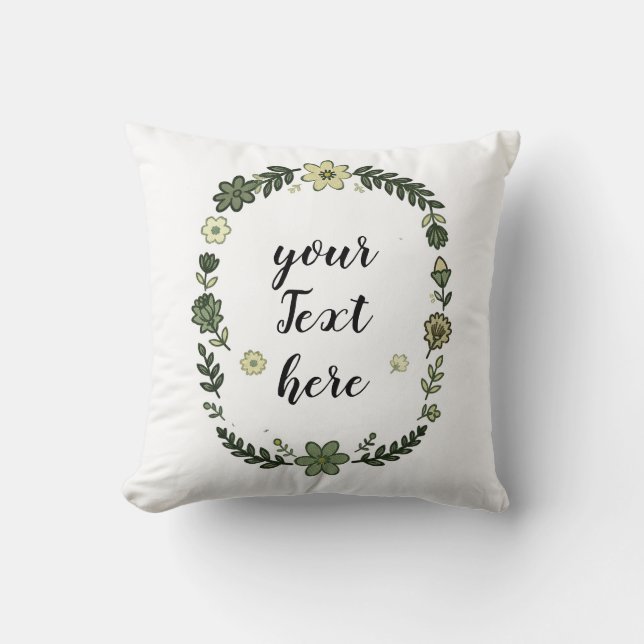 Coussin Cadeau floral vert (Recto)