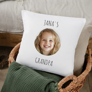 Coussin Cadeau grand-père personnalisé   Visage de grand-e