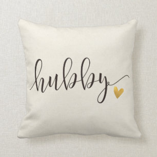 Coussin Cadeau Hubby, Hubby et Wifey Mariage