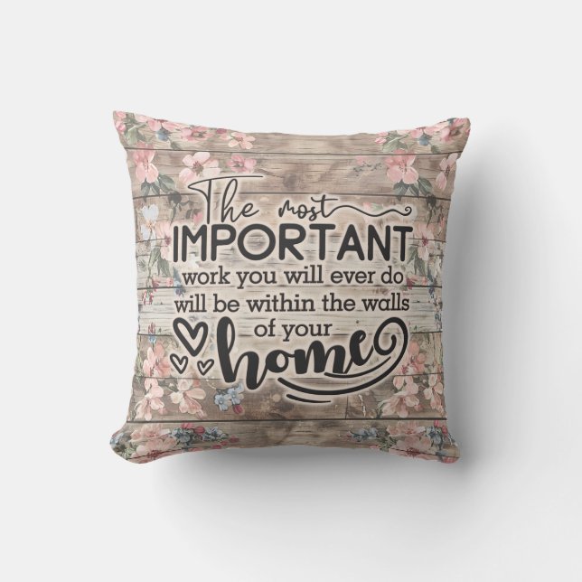 Coussin Cadeau Immobilier Maison le Plus Important (Recto)