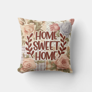 Coussin Cadeau Immobilier Rose Vintage Home Sweet Home