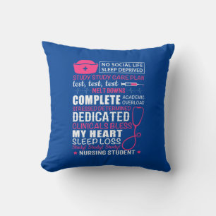Coussin Cadeau infirmière Pas de sommeil social privé
