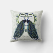 Coussin cadeau mariage à thème paon orné ajouter n (Verso)