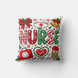 Coussin Cadeau médical de Noël pour infirmière