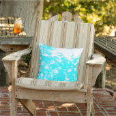 Coussin Cadeau Moderne de Motif Abstrait Bleu Turquoise Bl (Chaise)