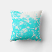Coussin Cadeau Moderne de Motif Abstrait Bleu Turquoise Bl (Verso)