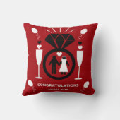 Coussin Cadeau Original et Drôle de Félicitations pour les (Verso)