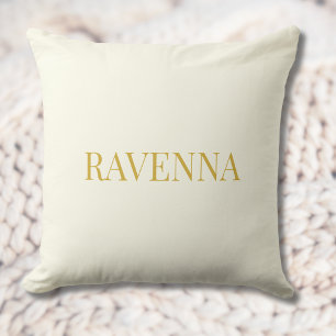 Coussin Cadeau personnalisé avec sérif luxe crème pour ell