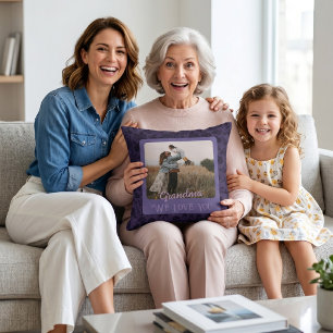 Coussin Cadeau Personnalisé avec Texte et Photo pour Grand