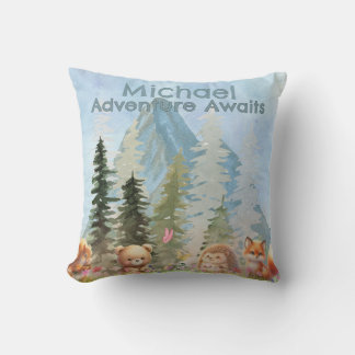 Coussin Cadeau personnalisé d'animaux de la forêt pour l'a