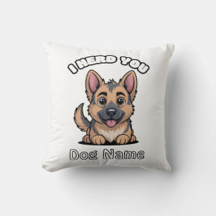 Coussin Cadeau personnalisé de berger allemand "Je vous ai