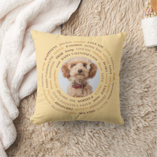 Coussin Cadeau personnalisé de chien ou d'Amoureux des cha