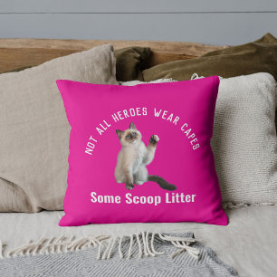Coussin Cadeau personnalisé pour la fête des pères, chat h